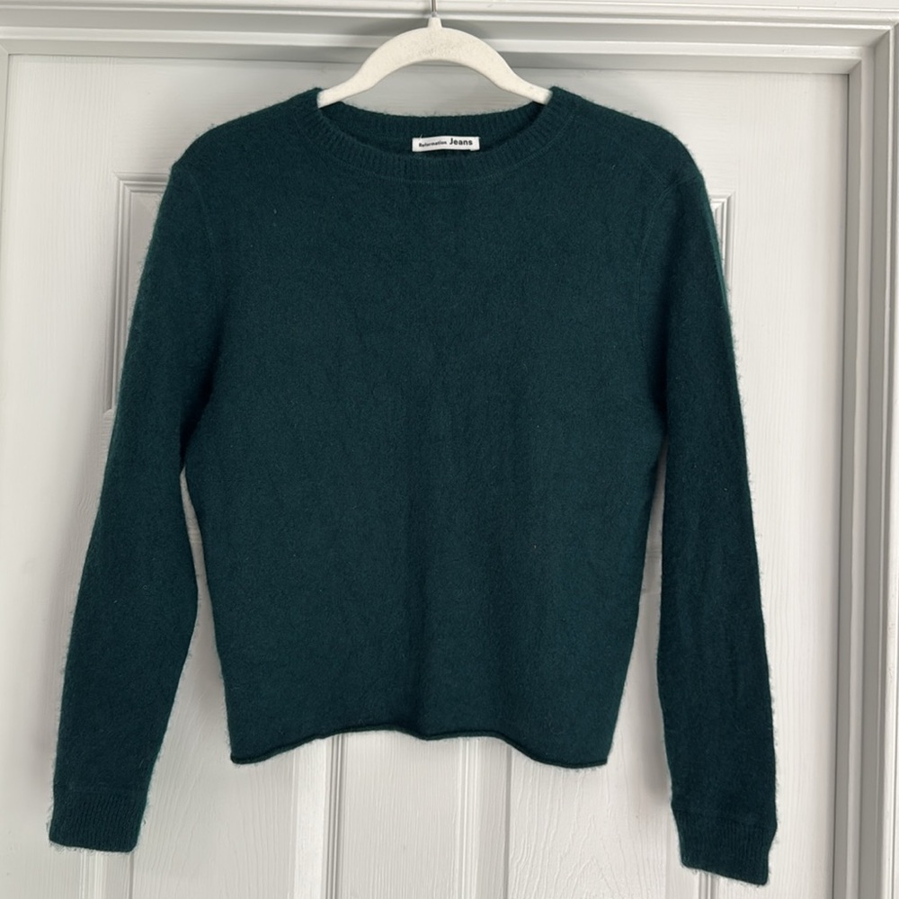 Reformation Cashmere Green Sweater